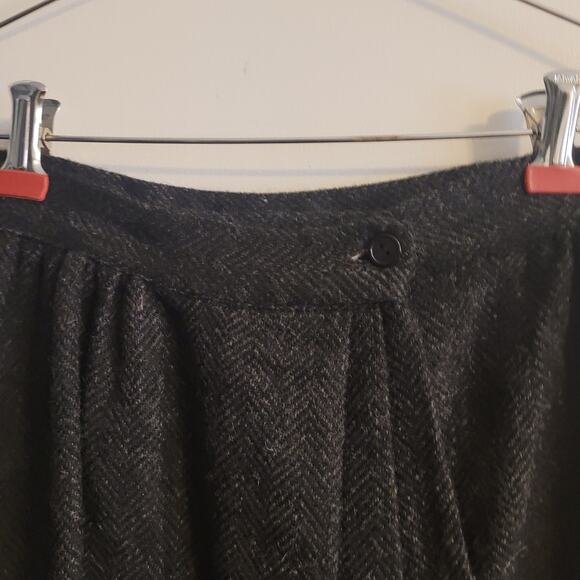 Vntg KENSINGTON SQUARE Wool Wrap Midi Skirt Sz S 28” waist Made in USA 80s/90s - Picture 3 of 7